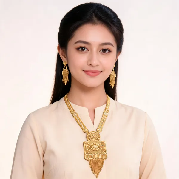 Gold_Micro_Gold_Indian_Traditional_Necklace_Set_For_Women