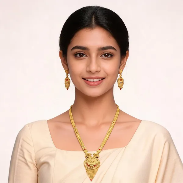 Gold_Micro_Gold_Ornate_Traditional_Necklace_Set_For_Women
