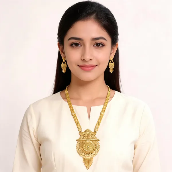 Gold_Micro_Gold_Lightweight_Traditional_Necklace_Set_For_Women
