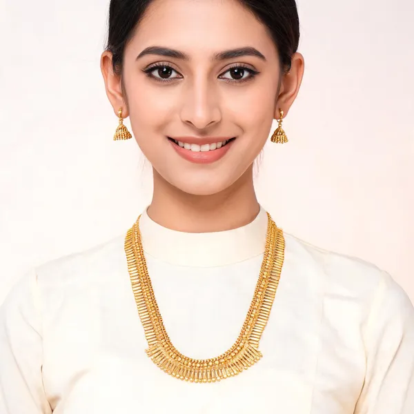 Gold_Micro_Gold_Classical_Traditional_Necklace_Set_For_Women