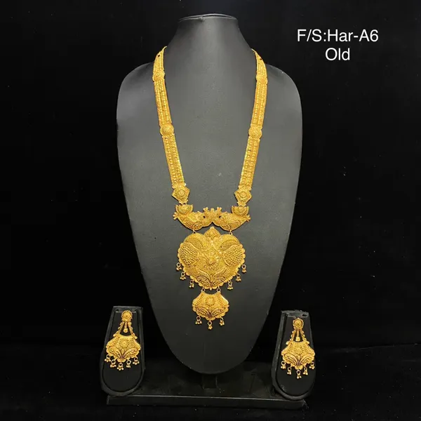 Gold_Micro_Gold_Traditional_Long_Necklace_And_Earrings_Set_For_Women