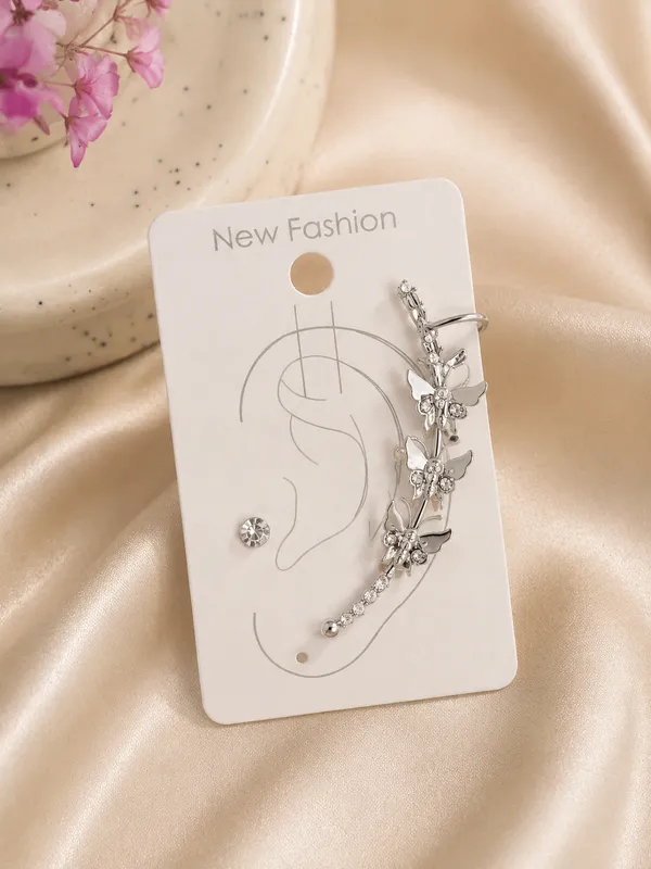 Silver_Tone_Floral_Ear_Cuff_Earring_for_Women