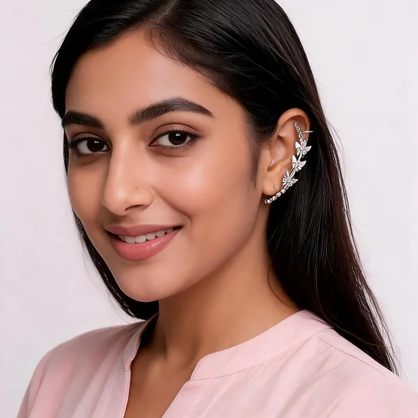 Silver_Tone_Floral_Ear_Cuff_Earring_for_Women