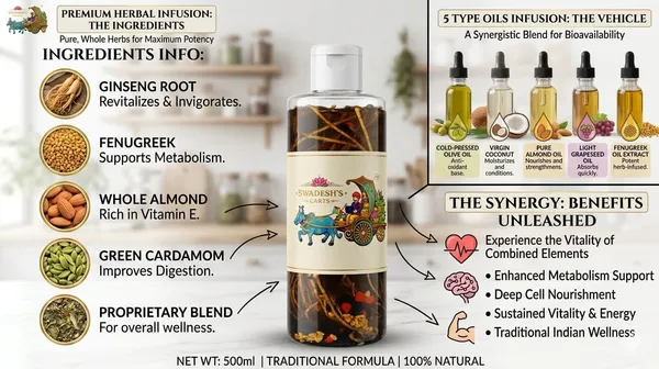 Swadesh's_Carts_Herbal_Adivasi_Hair_Oil_|_Ayurvedic_Hair_Growth_Oil_|_Natural_Hair_Oil_for_Hair_Fall_Control,_Hair_Strengthening_&_Scalp_Nourishment_|_Suitable_for_All_Hair_Types_|_(200ml_x2)