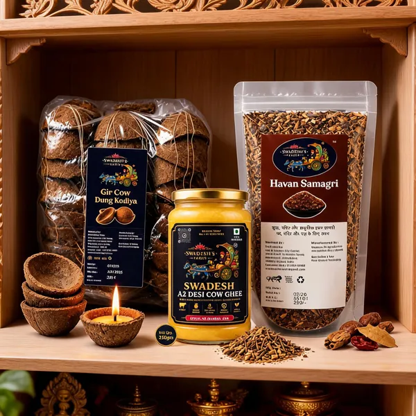 Swadesh's_Carts_Hawan_Kit_Combo_|_Hawan_Samagri,_Gir_Cow_Dung_Diyas_(Kodiya)_&_A2_Gir_Cow_Ghee_250g_|_Natural_Havan_Pooja_Essentials_|_For_Yagya,_Temple,_Diwali_&_Home_Worship