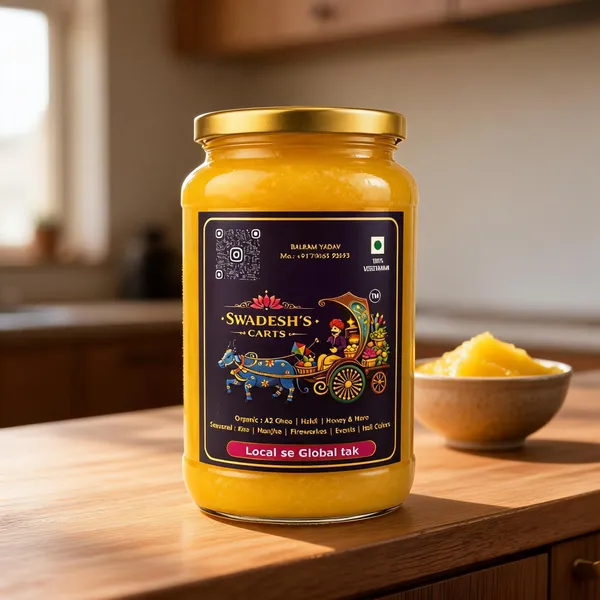 Swadesh's_Carts_A2_Gir_Cow_Ghee_Lab_Tested_|_1kg_Jar_|_Bilona_Method_|_Pure_Desi_Ghee_|_Made_from_A2_Milk_|_Natural_&_Preservative_Free