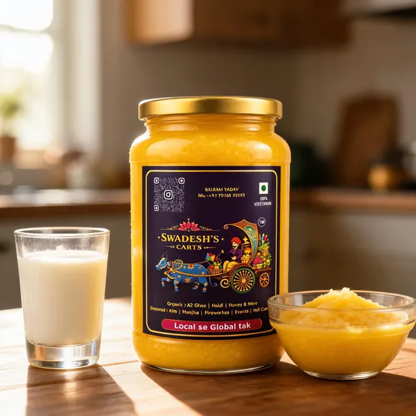 Swadesh's_Carts_A2_Gir_Cow_Ghee_Lab_Tested_|_1kg_Jar_|_Bilona_Method_|_Pure_Desi_Ghee_|_Made_from_A2_Milk_|_Natural_&_Preservative_Free