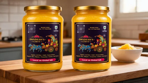 Swadesh's_Carts_A2_Gir_Cow_Ghee_Lab_Tested_|_1kg_x_2_Jar_|_Bilona_Method_|_Pure_Desi_Ghee_|_Made_from_A2_Milk_|_Natural_&_Preservative_Free