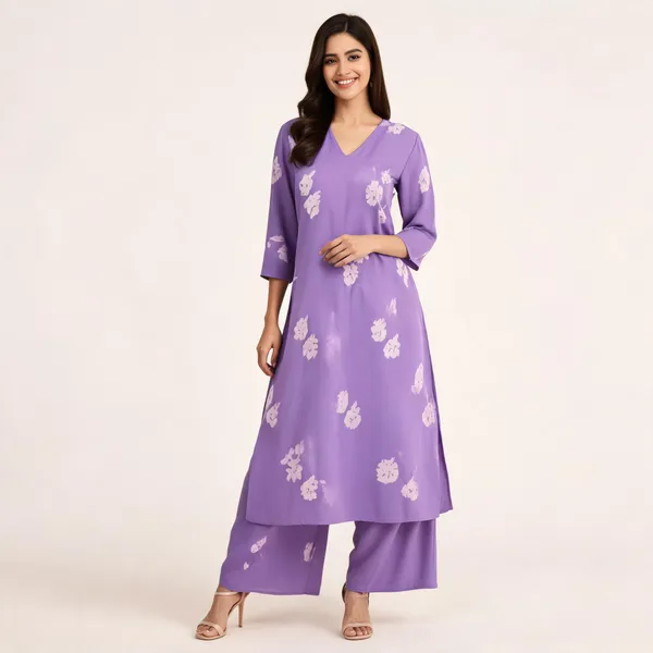 Purple_Cotton_Flared_Printed_Kurta_Co_Ord_Set_For_Women