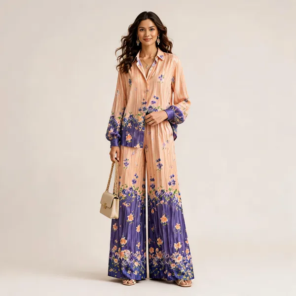 Peach_Satin_Relaxed_Floral_Print_Co_Ord_Set_For_Women