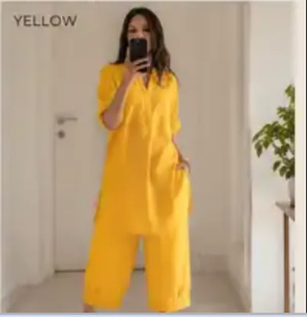 Yellow_Cotton_Relaxed_Fit_Co_Ord_Set_For_Women