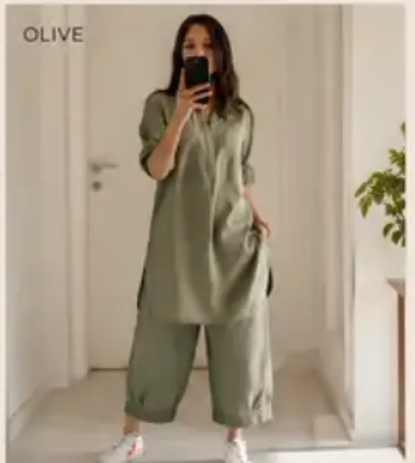 Olive_Cotton_Relaxed_Fit_Co_Ord_Set_For_Women