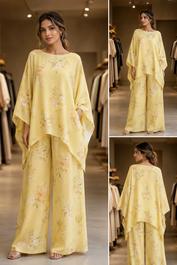 Yellow_Muslin_Relaxed_Kaftan_Wide_Leg_Co_Ord_Set_For_Women