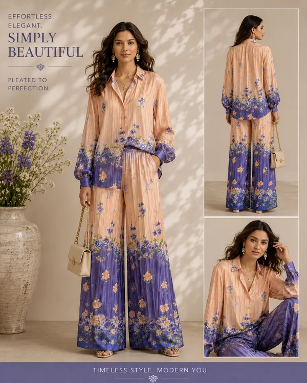 Peach_Satin_Relaxed_Floral_Print_Co_Ord_Set_For_Women