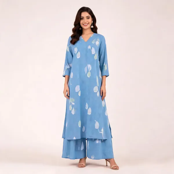 Sky_Blue_Cotton_Straight_Kurta_Palazzo_Co_Ord_Set_For_Women