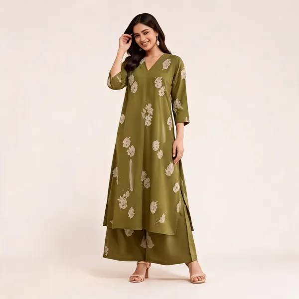 Olive_Green_Cotton_Relaxed_Kurta_Co_Ord_Set_For_Women
