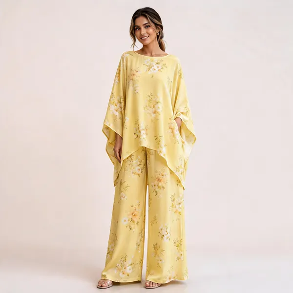 Yellow_Muslin_Relaxed_Kaftan_Wide_Leg_Co_Ord_Set_For_Women