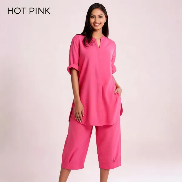 Hot_Pink_Cotton_Relaxed_Wide_Leg_Jumpsuit_For_Women