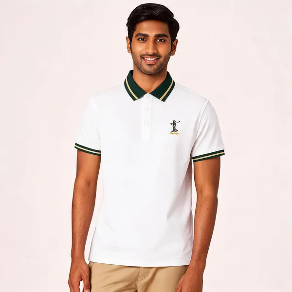 White_Cotton_Blend_Regular_Fit_Polo_T-Shirt_For_Men