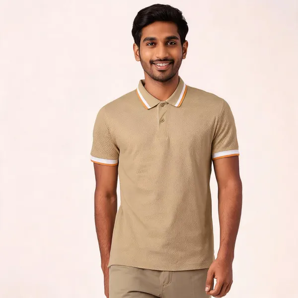 Beige_Cotton_Blend_Textured_Regular_Fit_Polo_T-Shirt_For_Men
