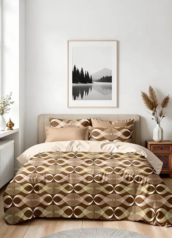 Coffee_Brown_100%_Cotton_Bedsheet_Set_For_Home_Decor