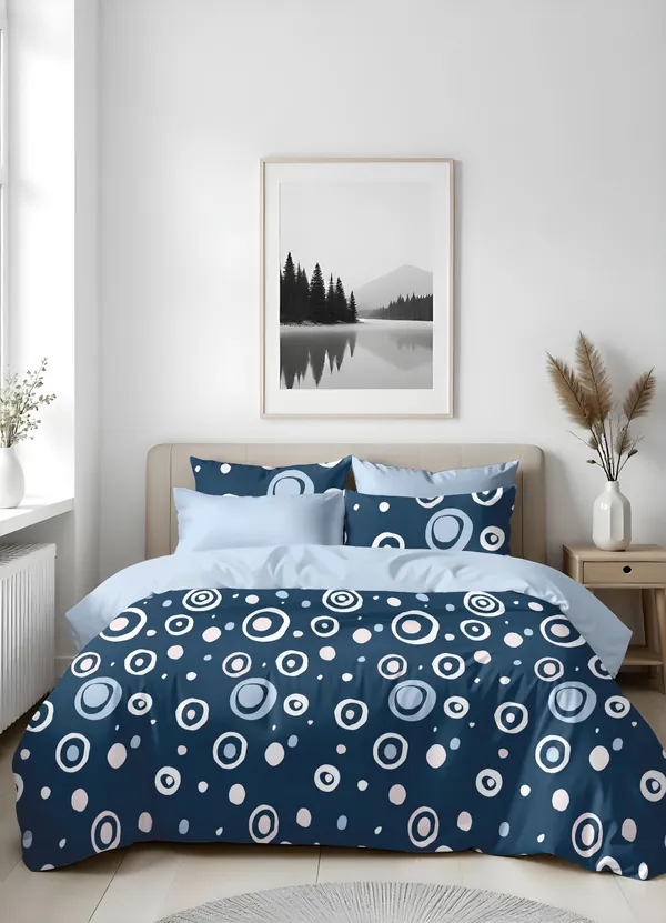 Blue_Abstract_Circle_Pattern_King_Size_Bedsheet_With_Pillow_Covers
