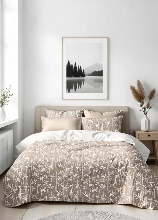Taupe_100%_Cotton_Bedsheet_Set_For_Home_Decor