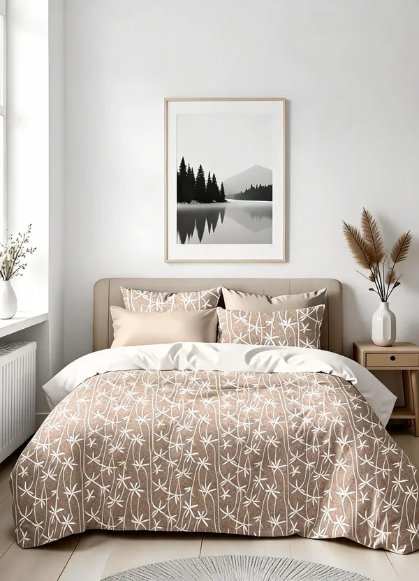 Taupe_100%_Cotton_Bedsheet_Set_For_Home_Decor