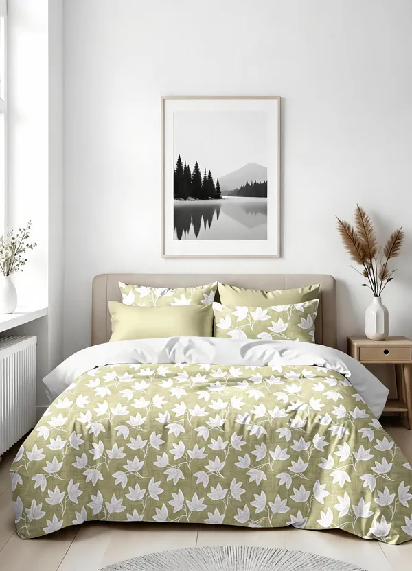 Green_100%_Cotton_Bedsheet_Set_For_Home_Decor