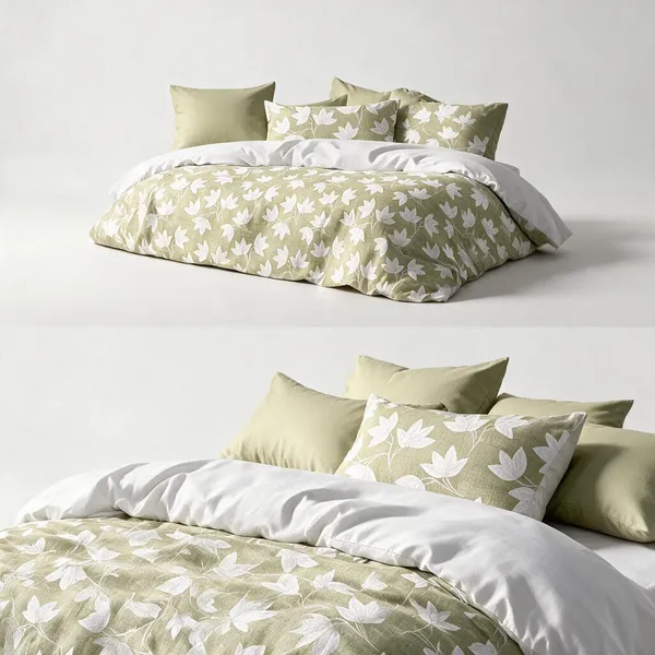 Green_100%_Cotton_Bedsheet_Set_For_Home_Decor