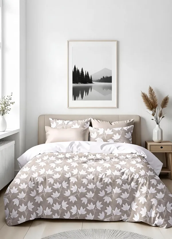 Taupe_100%_Cotton_Bedsheet_Set_For_Home_Decor