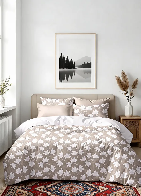 Taupe_100%_Cotton_Bedsheet_Set_For_Home_Decor