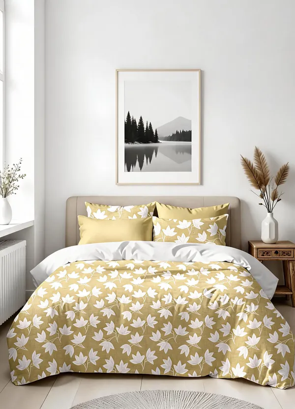 Beige_100%_Cotton_Bedsheet_Set_For_Home_Decor