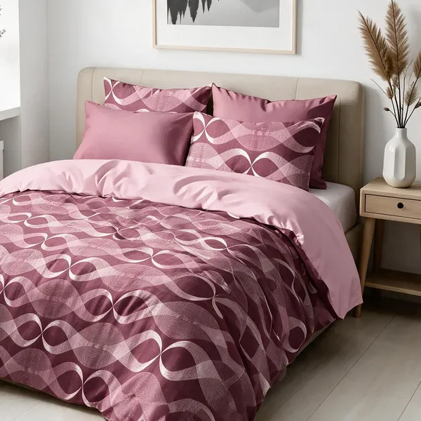 Mauve_100%_Cotton_Bedsheet_Set_For_Home_Decor