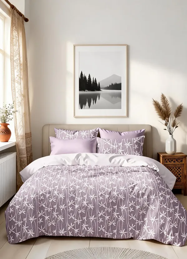 Lavender_100%_Cotton_Bedsheet_Set_For_Home_Decor
