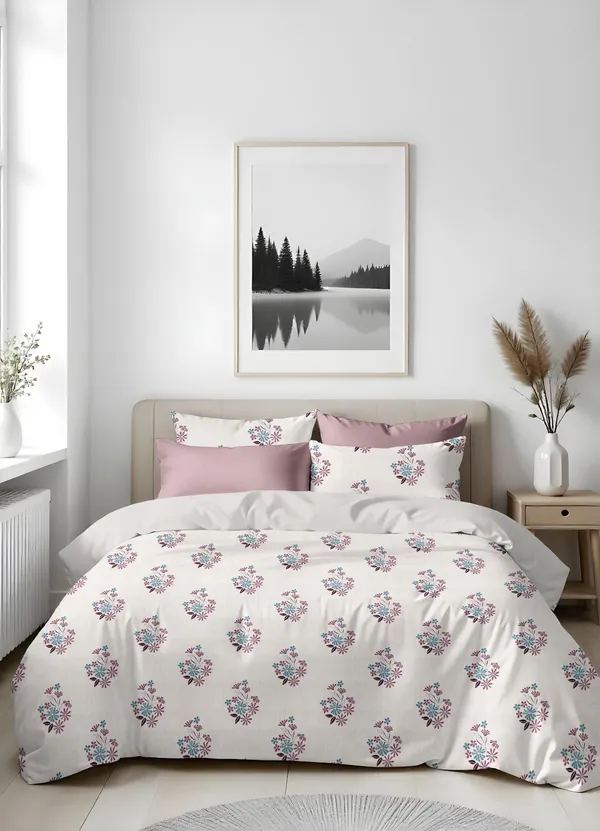 Floral_Print_King_Size_Bedsheet_With_Pillow_Covers