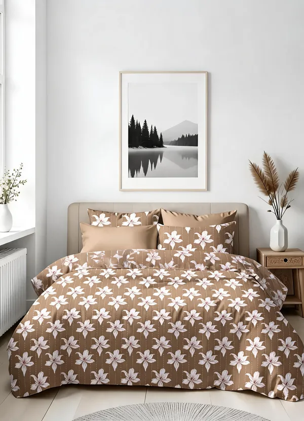 Beige_100%_Cotton_Bedsheet_Set_For_Home_Decor