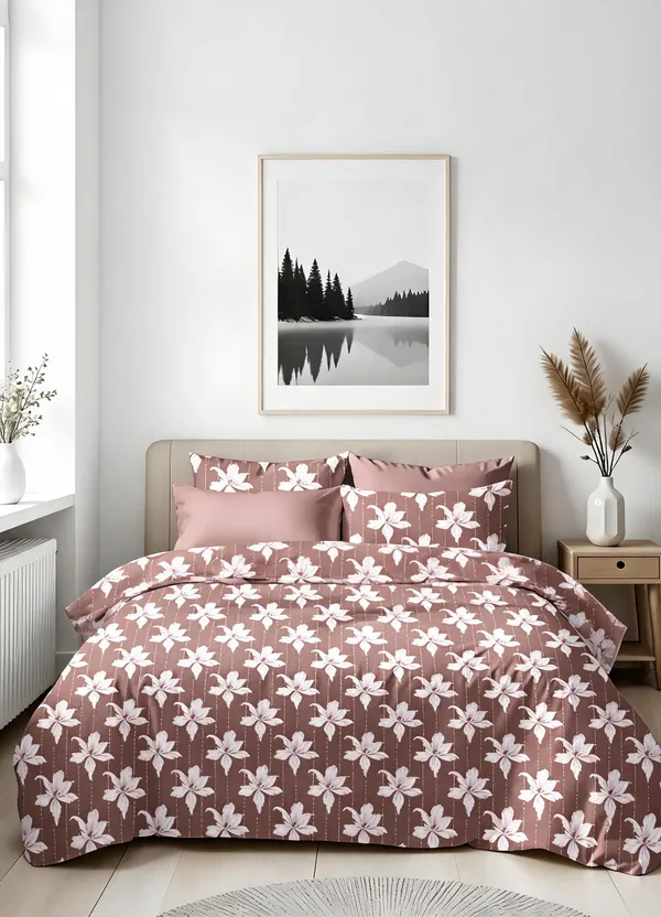 Mauve_100%_Cotton_Bedsheet_Set_For_Home_Decor