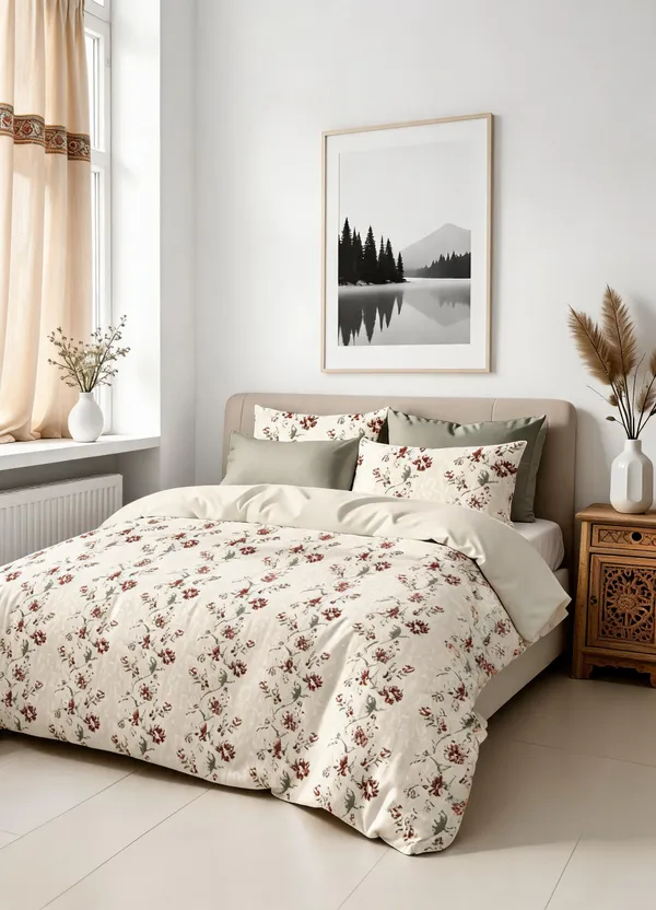 Cream_100%_Cotton_Bedsheet_Set_For_Home_Decor