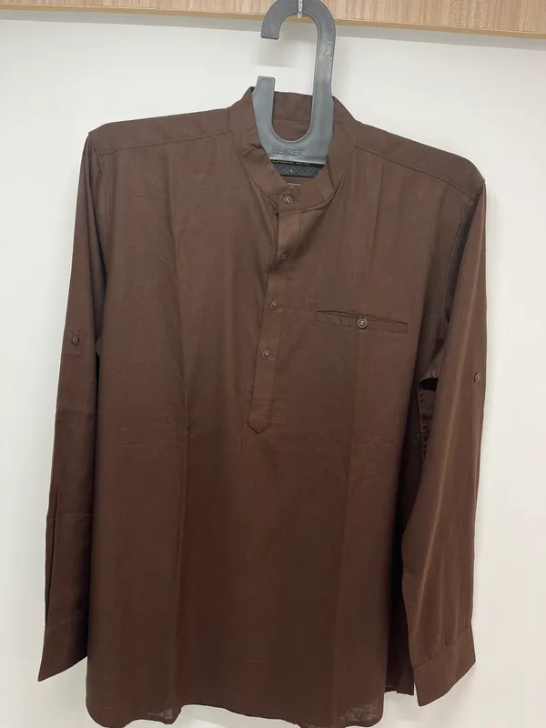 Brown_Button_Front_Jacket_For_Men