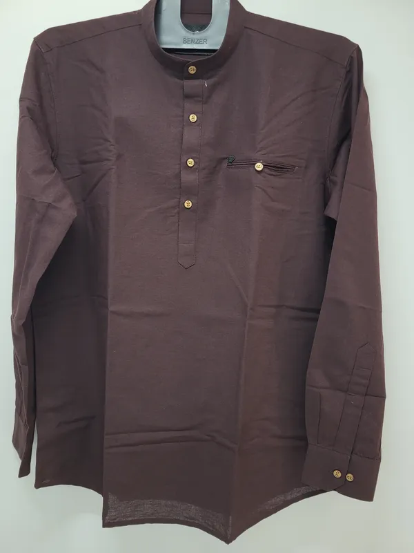 Brown_Regular_Fit_Cotton_Kurta_For_Men