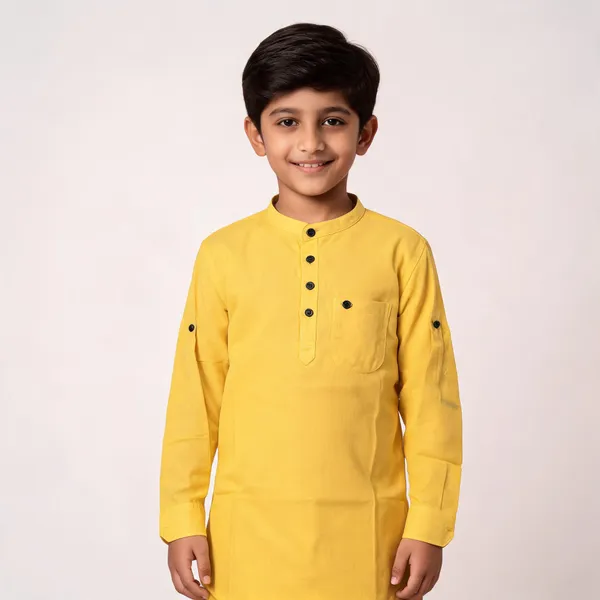 Yellow_Cotton_Relaxed_Fit_Kurta_For_Kids