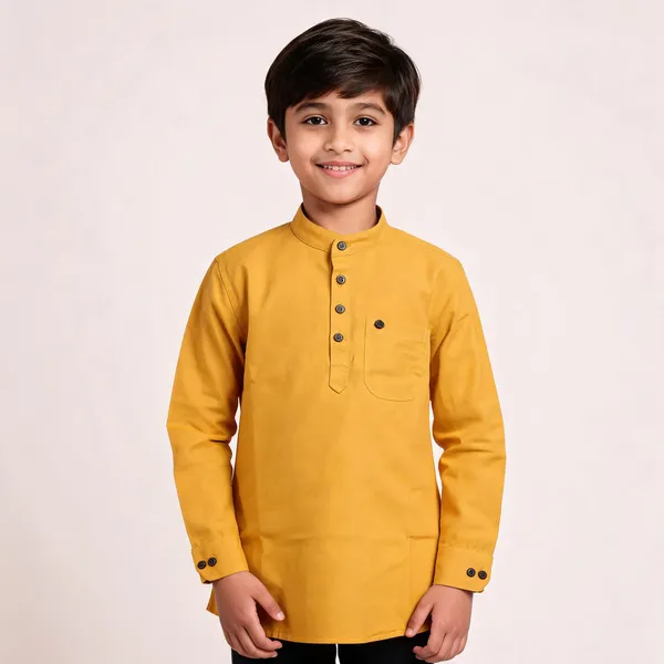 Yellow_Cotton_Relaxed_Fit_Kurta_For_Kids