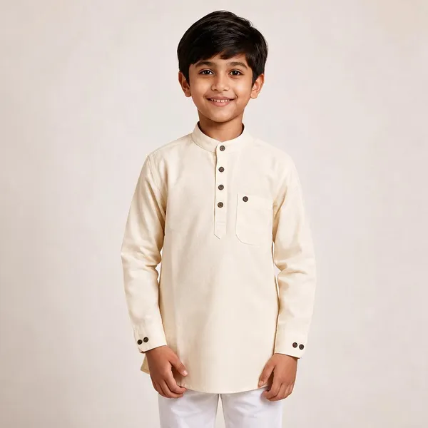 Cream_Cotton_Full_Sleeve_Kurta_For_Kids