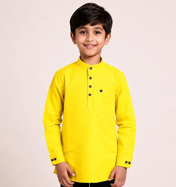 Yellow_Cotton_Relaxed_Fit_Kurta_For_Kids