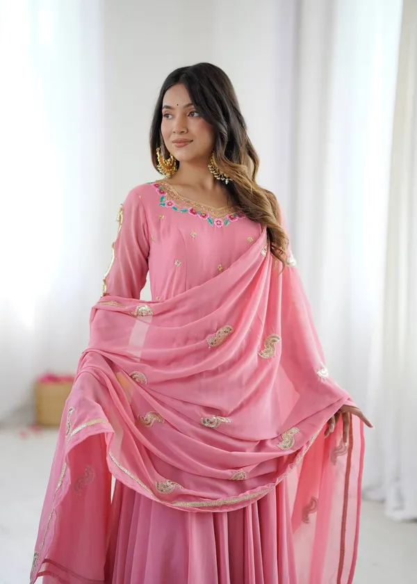 Pink_Georgette_Anarkali_Suit_For_Women