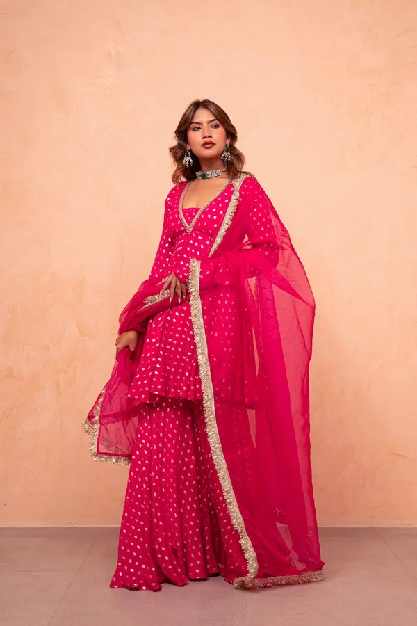 Pink_Georgette_Printed_Anarkali_Sharara_Suit_Set_For_Women