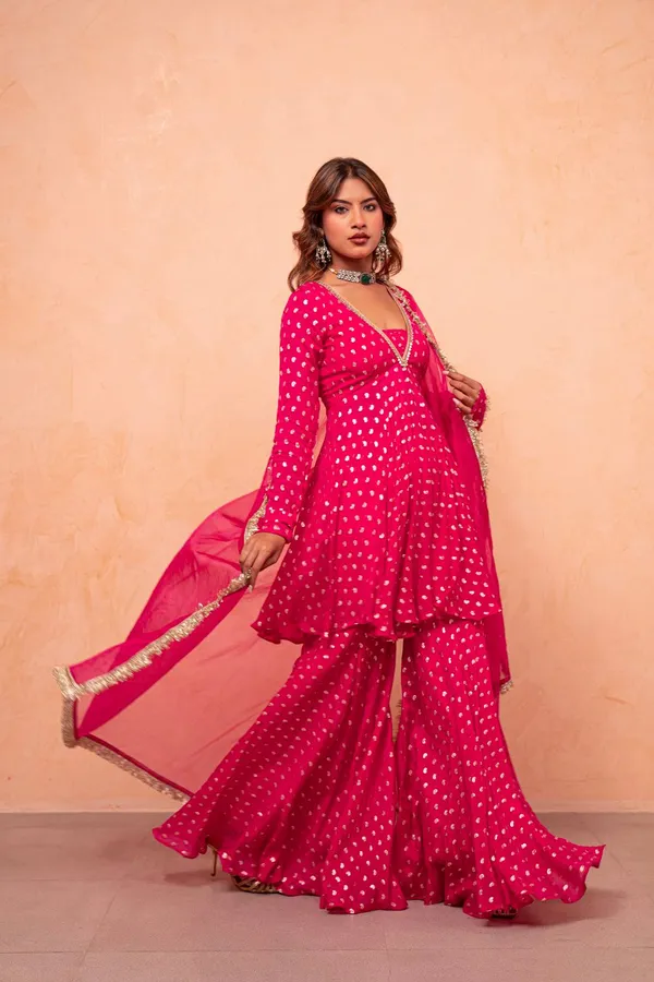 Pink_Georgette_Printed_Anarkali_Sharara_Suit_Set_For_Women