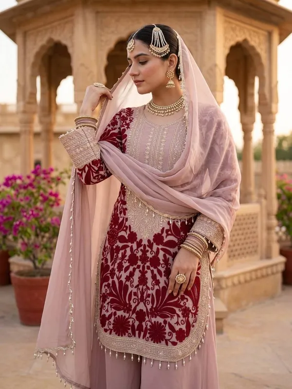 Pink_Georgette_Embroidered_Straight_Kurta_Set_For_Women