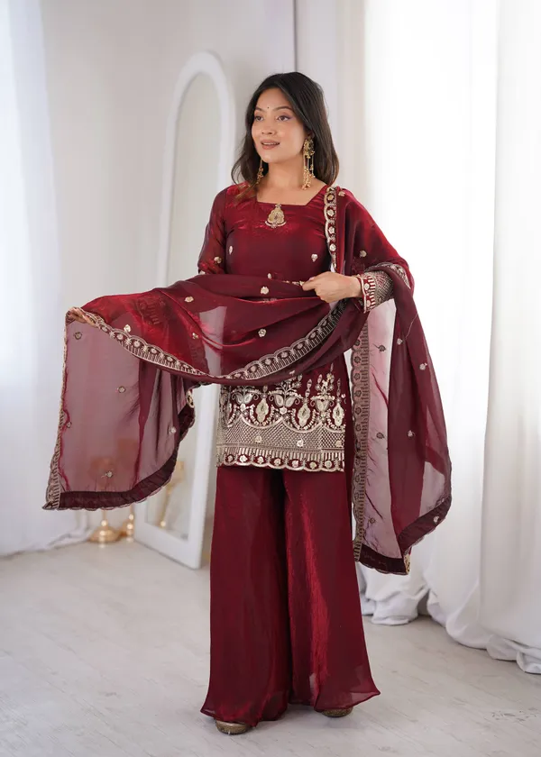 Maroon_Georgette_Embroidered_Ethnic_Suit_Set_For_Women